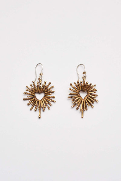 SAGRADO CORAZÓN EARRINGS IN BRONZE